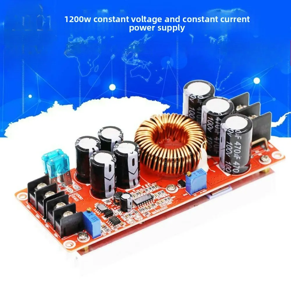 DC-DC Boost Module (1200W High Power) - Constant Voltage & Current Regulation Adjustable Vehicle-Mounted Charging Module
