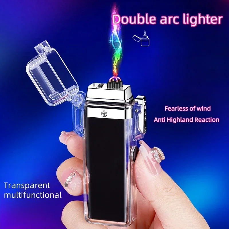 New Pulse Lighter COB Lighting Waterproof Arc Gun No Open Flame Portable Portable Lighters Men\'s Smoking Accessories Gifts