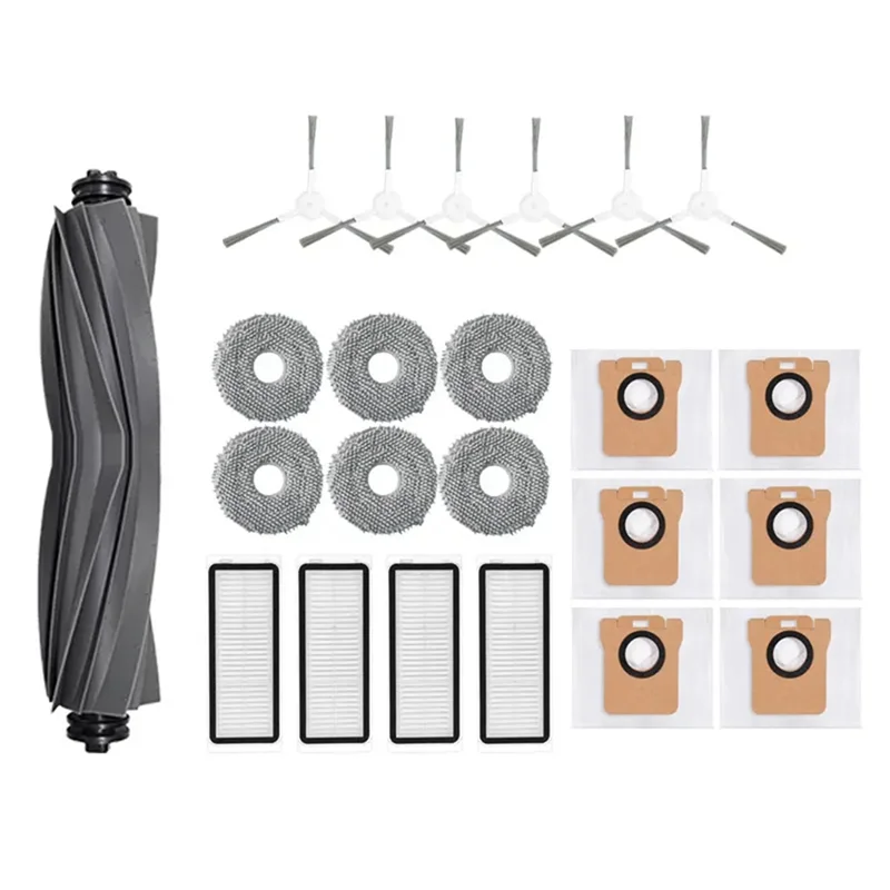 A76g-para dreame l20 ultra robô vácuo acessórios de borracha escovas laterais principais panos mop filtros hepa saco pó peças reposição