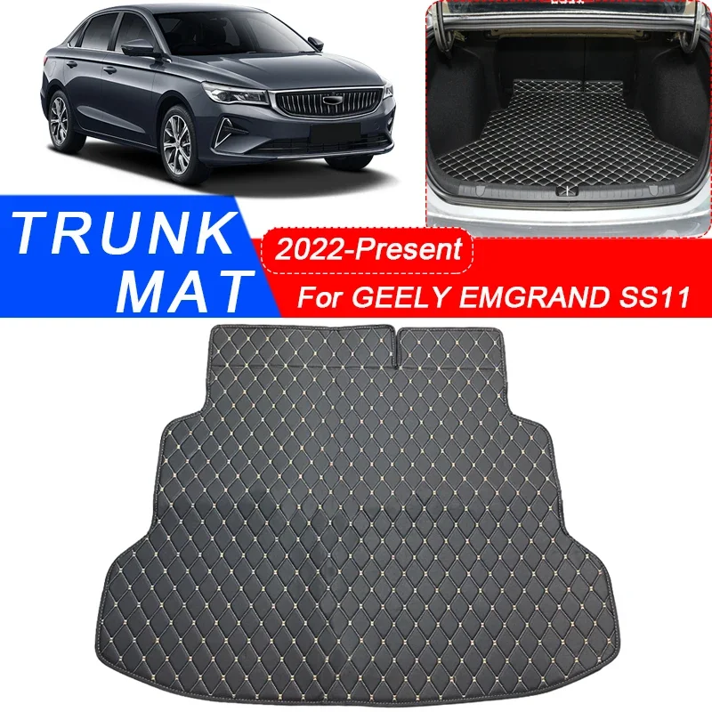 Custom Car Trunk Main Mat For GEELY EMGRAND SS11 2022-2025 Waterproof Anti Scratch Non-slip Protect Cover Internal Accessory