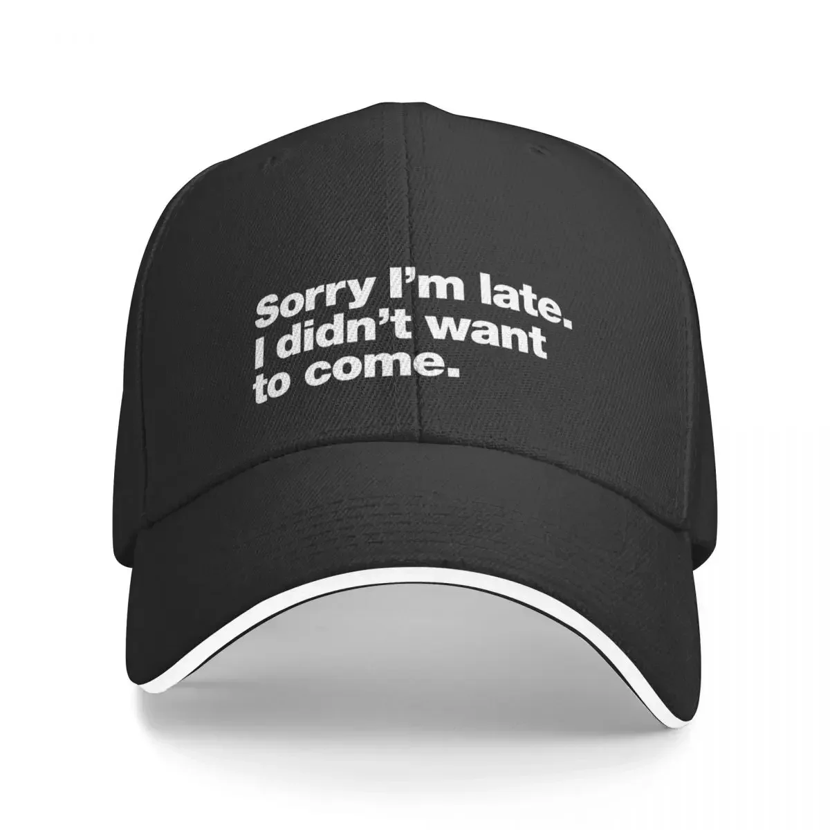 Sorry I'm late. I didn't want to come. Baseball Cap Horse Hat Sunscreen Caps For Men Women's