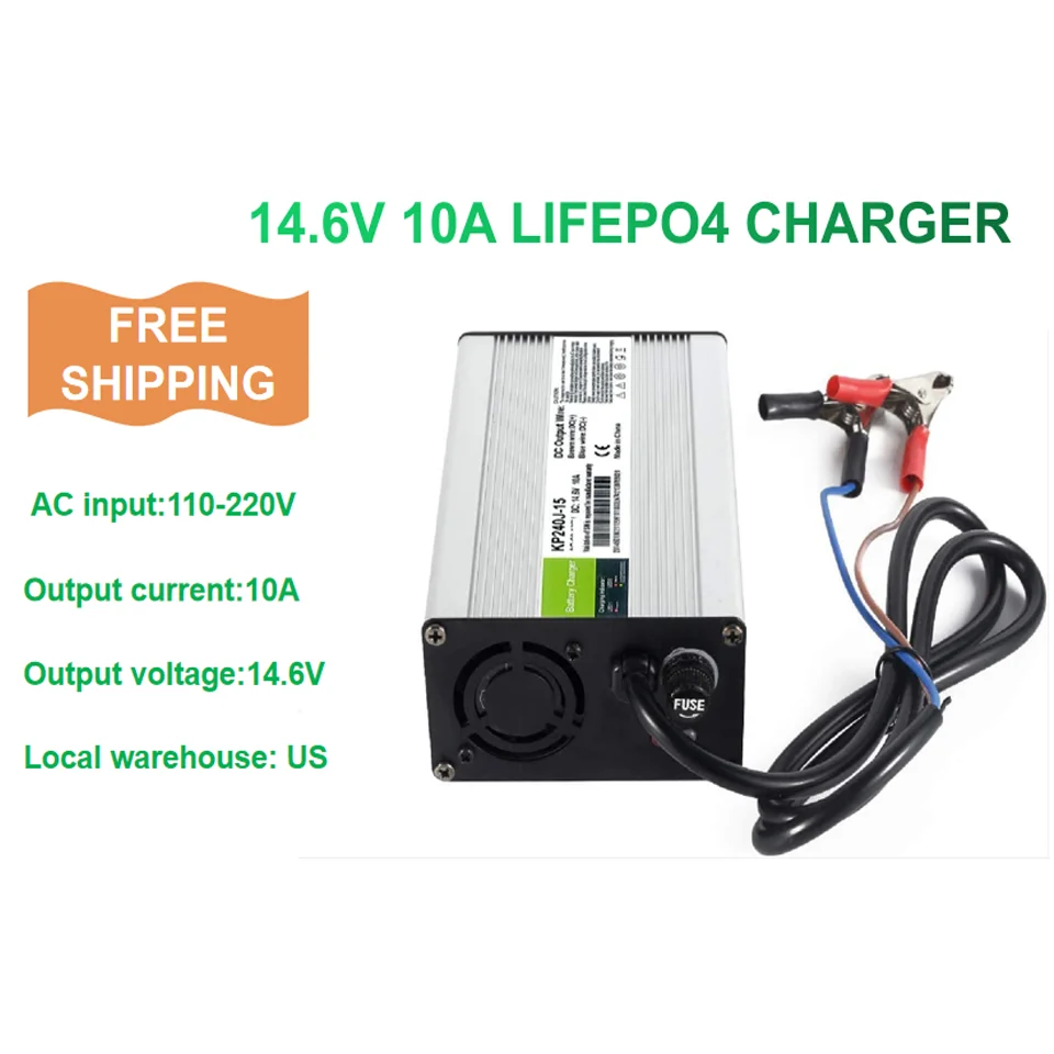 

14.6V/12.8V 10A Lifepo4 Charger 110-220V 4S 12v High Power charger for Lithium iron phosphate Battery Pack