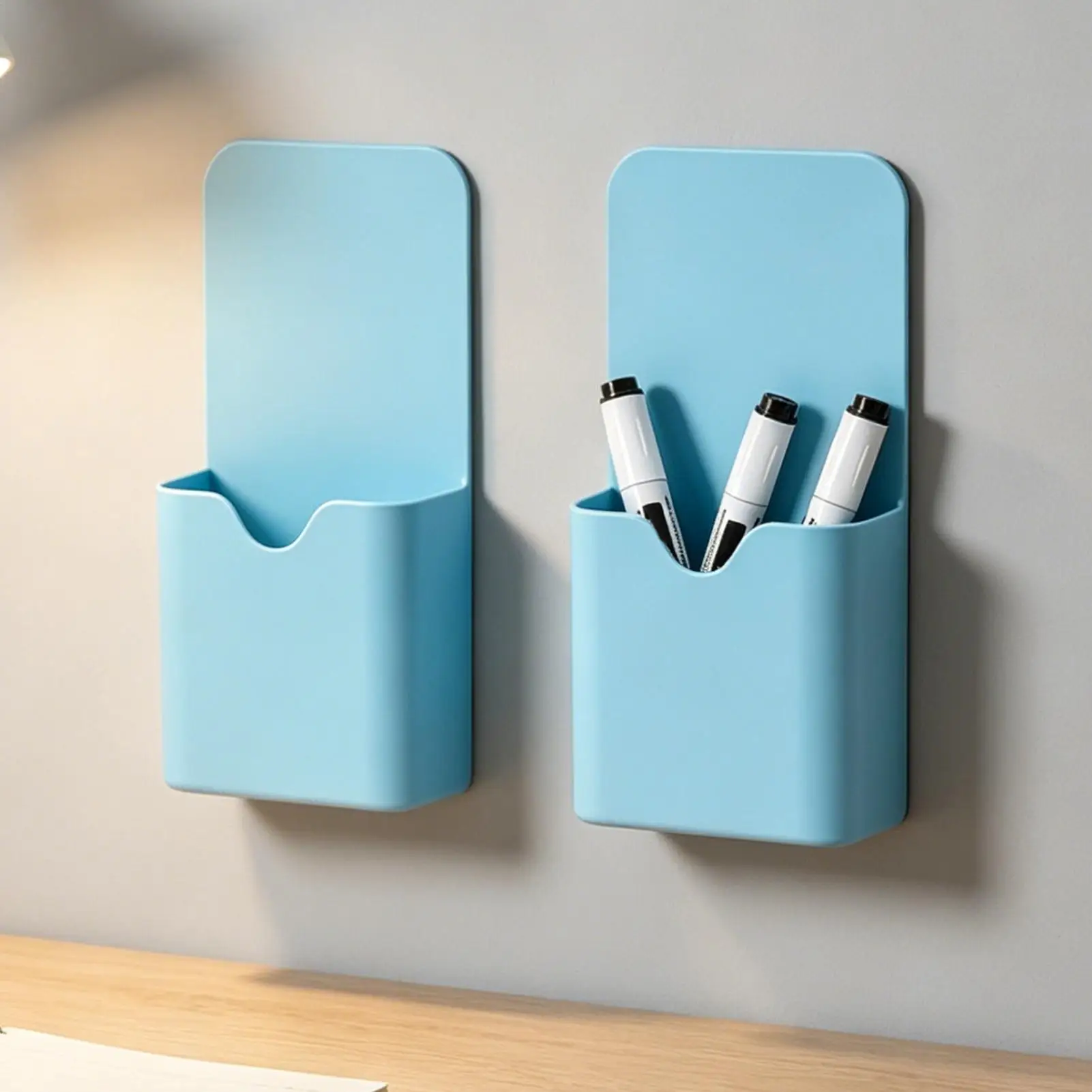Whiteboard Marker Storage Box Blackboard Wall-Mounted Magnetic Pen Box Magnetic Dry Erase Marker Pencil Storage Box