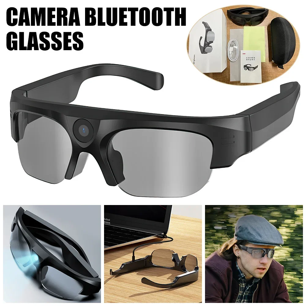 HD 1080P Camcorder Eyeglasses Video Camera Multi-function Wireless Bluetooth Sunglasses Camera Video Recorder Sports Driving DV