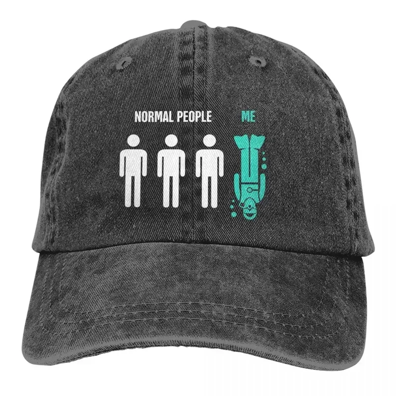 Normal People Me Funny Baseball Cap Men Cowboy Hats Women Visor Protection Snapback Dive Scuba Diving Caps