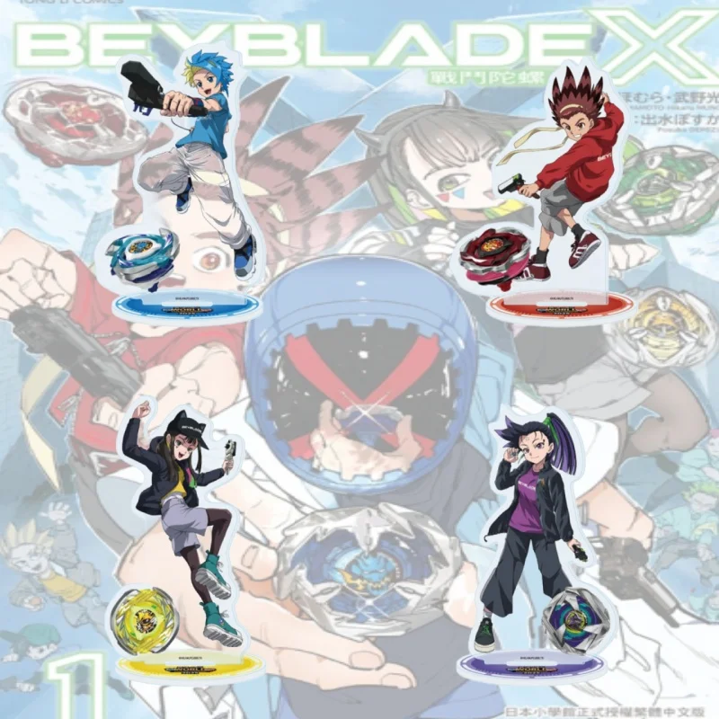 BEYBLADE X ANIME Team Persona Robin Kazami Jaxon Cross Acrylic Figure Stand Ornament Collecting Accessories Keychain