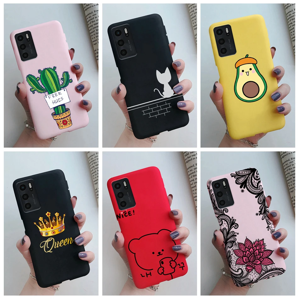 Voor Oppo A16 A 16S A 16K A16e Telefoonhoes Achterkant Cat Cactus Coque Shell Voor Oppo A16e A 16 Oppoa16 4G Siliconen Matte Zachte Funda