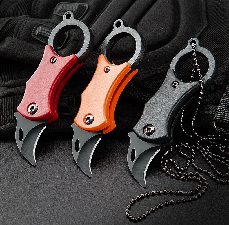 Claw Shaped Tool Knife Pocket Portable Small Folding Knife Stainless Steel Outdoor Fishing Cutting Rope EDC Tool