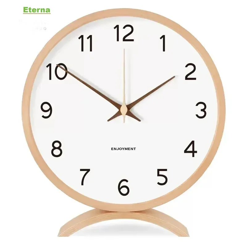 Black Walnut Modern Desk Clock Minimalist for Home Office Desktop Decor Gift