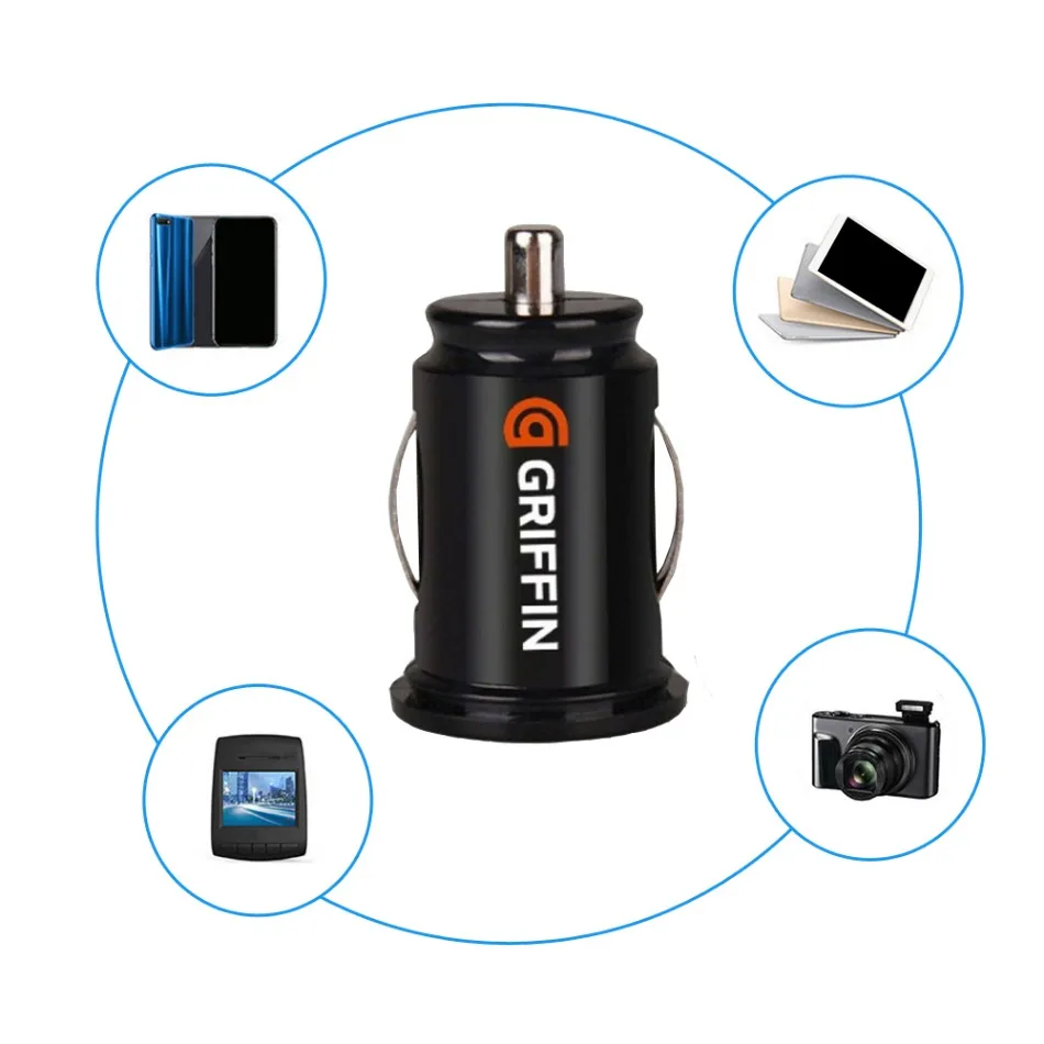 1pc Car Mini Dual USB Charger Car Cigarette Lighter Charger Socket Adapter Plug Fast Charging Auto Interior Parts Accessories