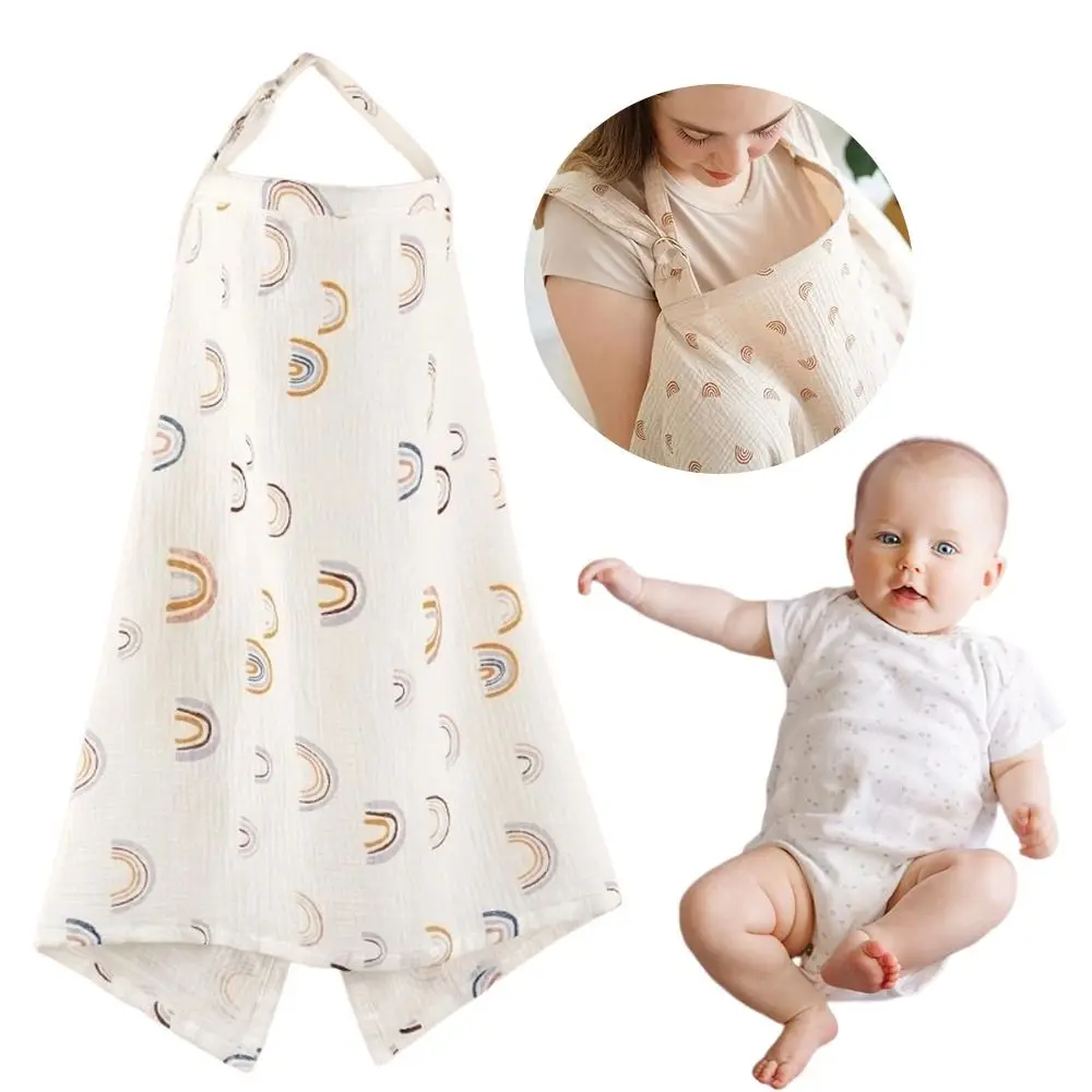 with Arch Neckline Breastfeeding Nursing Cover Multi-purpose Breathable Privacy Breast Feeding Blanket Adjustable