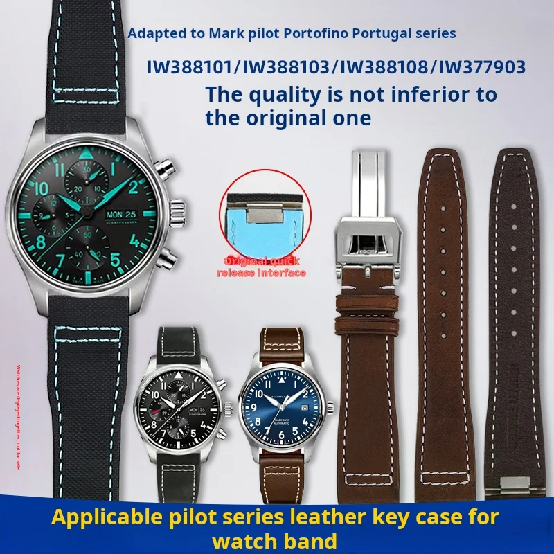 20mm-21mm-quick-remove-hand-leather-watch-strap-for-iwc-pilot-mark-prince-17-18-iw388103-iw378005-italian-cow-watch-band-for-men