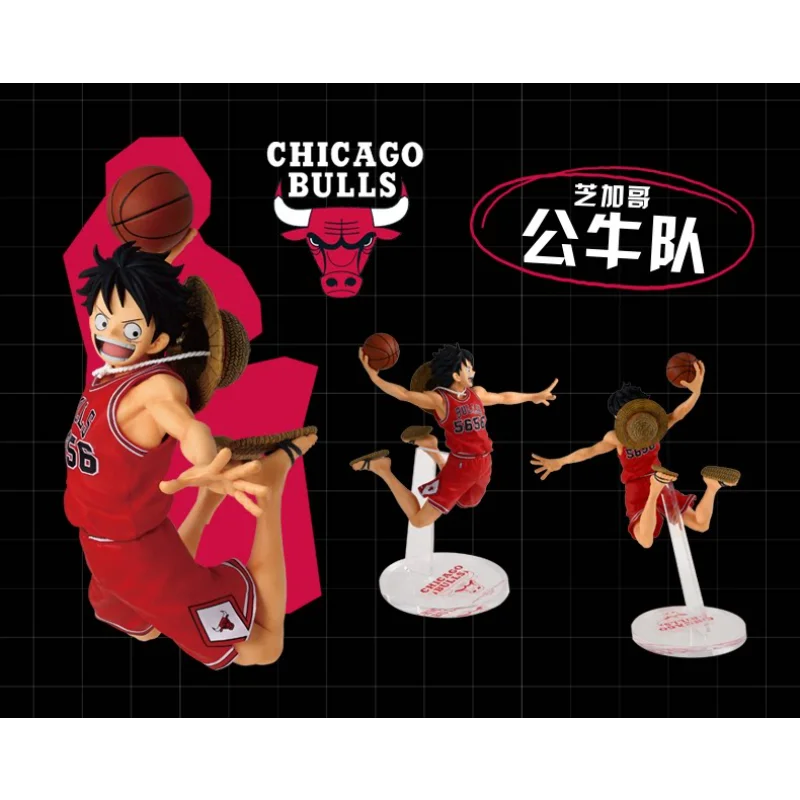 In Stock Bandai One Piece × NBA Collaboration Super Stars Series Monkey D. Luffy Anime Figure Collectible Toy Gift view 2