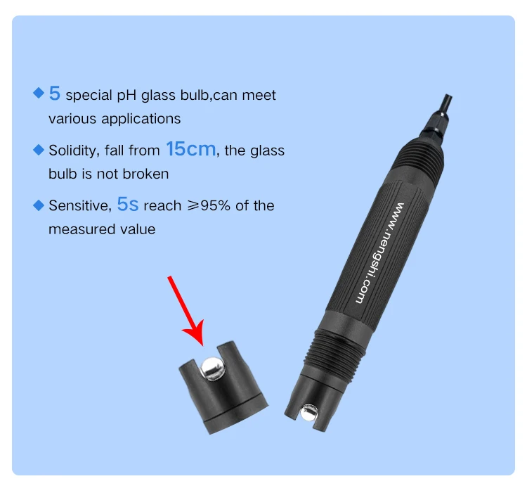 2026  High Accuracy ±0.01 Multi-Parameter 4-in-1 PH/EC/ORP/TEMP Sensor for Wastewater & Swimming Pool Maintenance