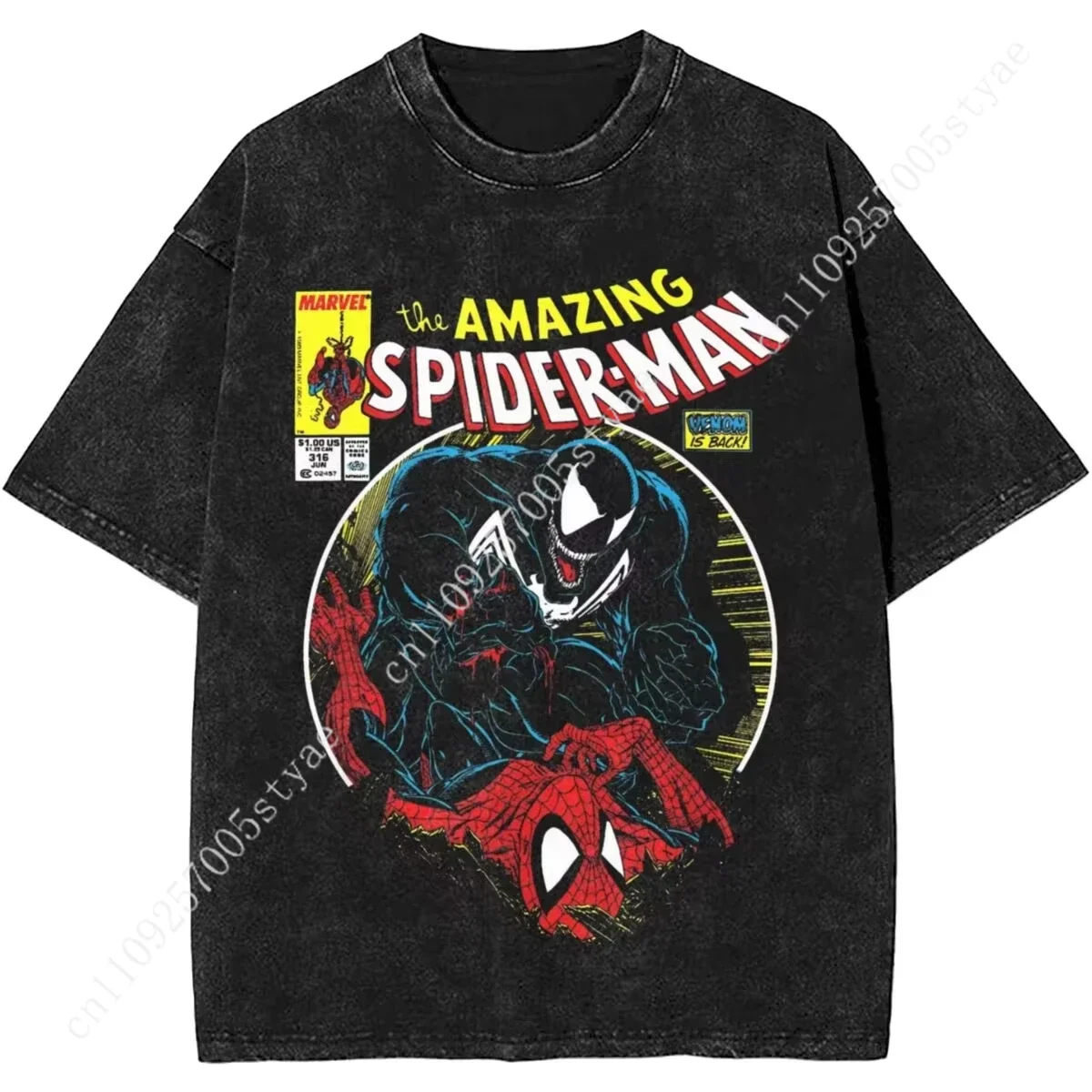 

2026 Edition Marvel Characters Unisex Retro T-Shirt — Summer Short-Sleeve, Pure Cotton Hip-Hop Style