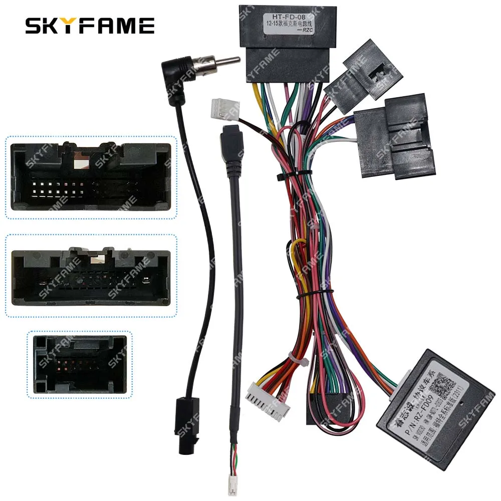 

SKYFAME 16Pin Car Wiring Harness Adapter Canbus Box Decoder For Ford Ranger Edge Everest Ecoesport F150