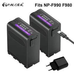NP-F990 NP F990 Battery PD30W Fast Charging Fits SONY NP F980 F970 F960 F750 F550 F570 MC1500C PLM-100 CCD-TRV35 MVC-FD91 HVR-HD