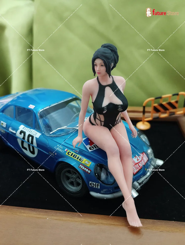 Resin Diorama 1/16 1/18 1/43 1/64 Realistic Sexy Female Tattoo Swimwear Women Uniform Miniature Figurine Doll Scene Prop Display