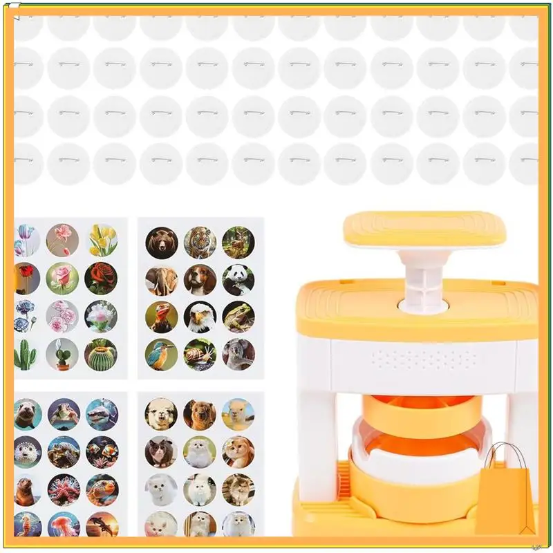 آلة صنع الشارات L52A، صانع الدبوس الصلب، مجموعة ثقب شارة آلة Creativepress، صانع شارة الدبوس سهل الاستخدام للأطفال