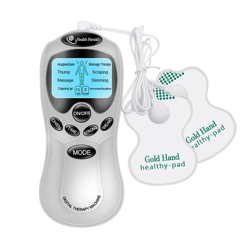 8 Modes Electric Tens Acupuncture Pulse Body Massager Digital Meridian Therapy Muscle Stimulation Kit EMS Stimulator Pain Relief