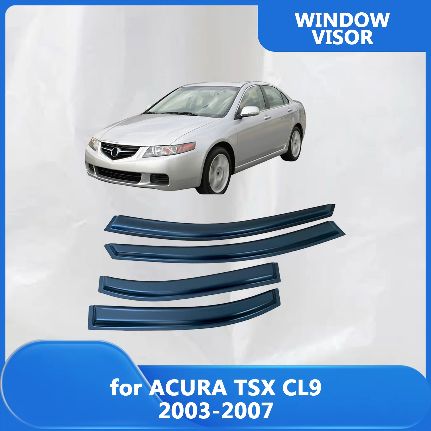 

for ACURA TSX CL9 2003-2007 Car Side Window Visor Weathershield Door Visor Wind Rain Guard Accessories Outside-Mount Tape On
