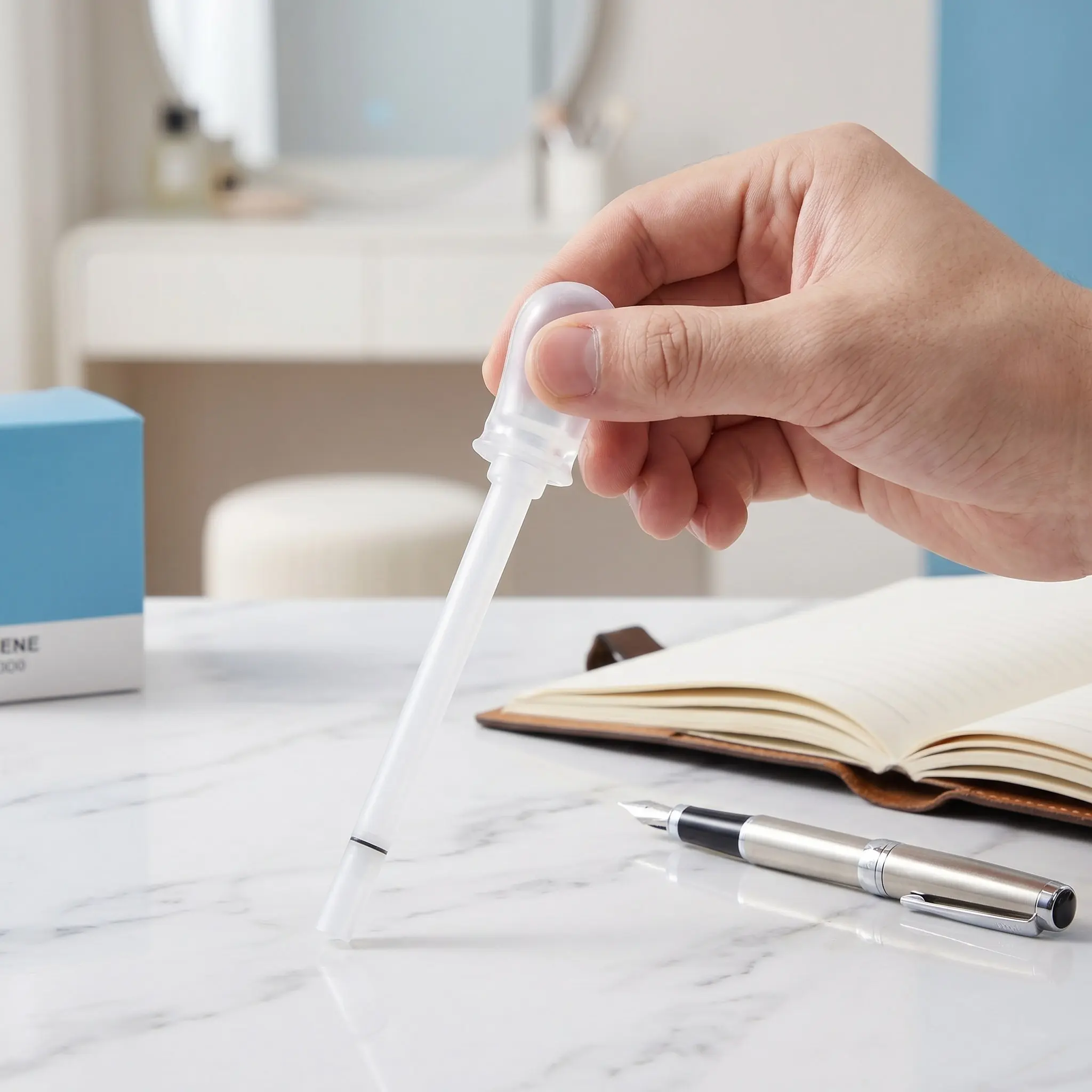 Fountain Pen Cleaning Syringe Transparent Chamber Dropper Remover Tool for Office Classroom Nib Flush Bulb