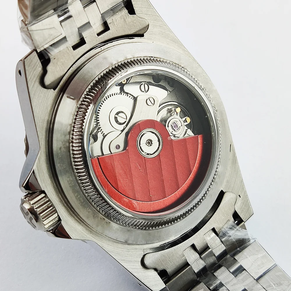 OUMASHI GMT Men's one-way bezel Waterproof Luxury Men's 39.5mm domed glass Mechanical Clock Dive NH34 modify Automatic watch