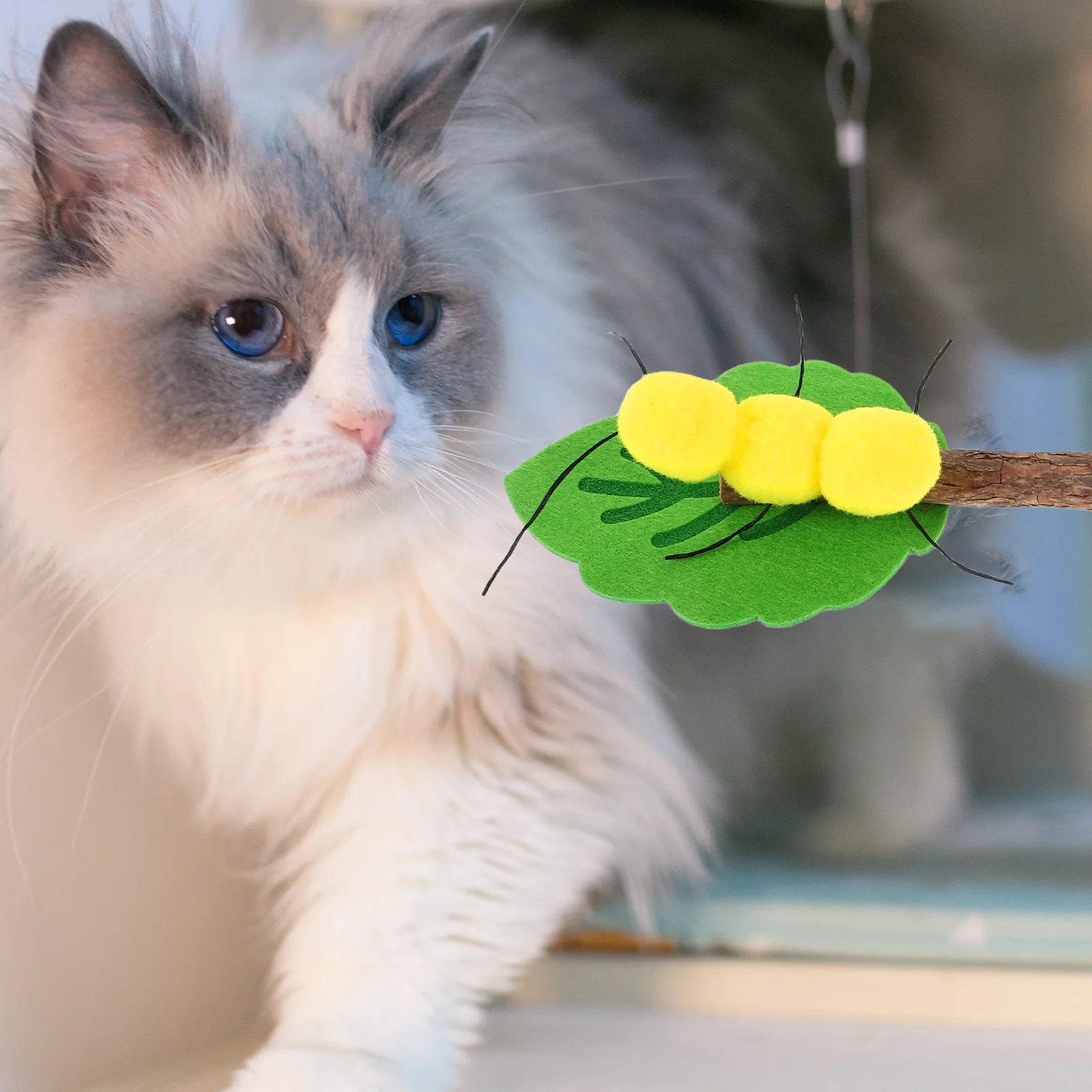 

2Pcs Cat Chew Sticks Natural Felt Teasing Stick for Cats Promotes Dental Care Independent Play Mental Stimulation Kitten