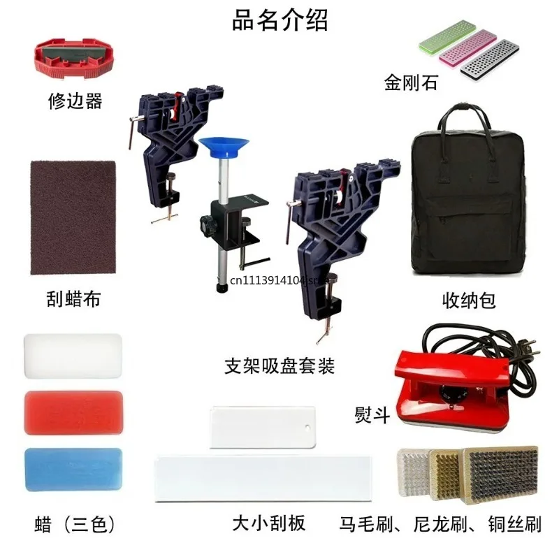 Ski Snowboard Wax Maintenance Kit, All‑in‑One Repair Edge Tuning Polishing Tool Set With Storage Bag