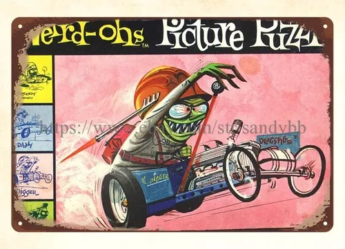 1960s Weird-Oh;s Digger Picture Puzzle retro toy metal tin sign decoration