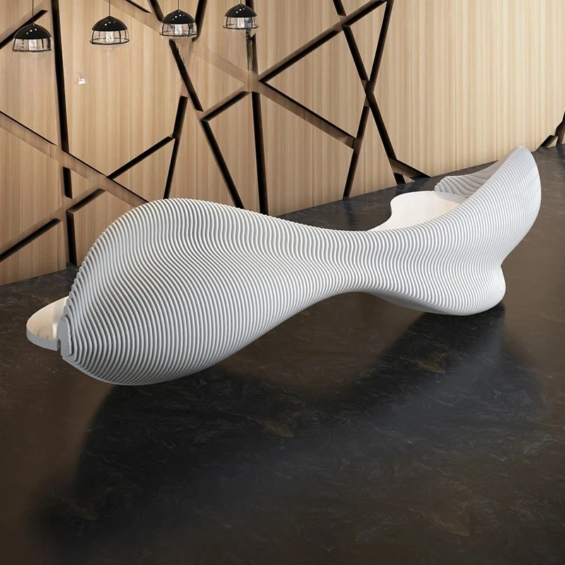 Simple modern fashion paint special-shaped reception desk checkout page table customization