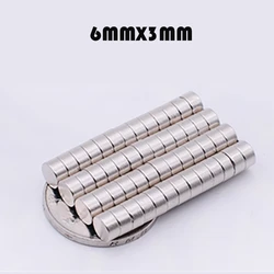 20/50Pcs 6x3 mm Magnet NdFeB N35 Super powerful Neodymium Magnets Small Round Magnetic Magnets Disc 6*3mm Imanes Aimant 6mmx3mm