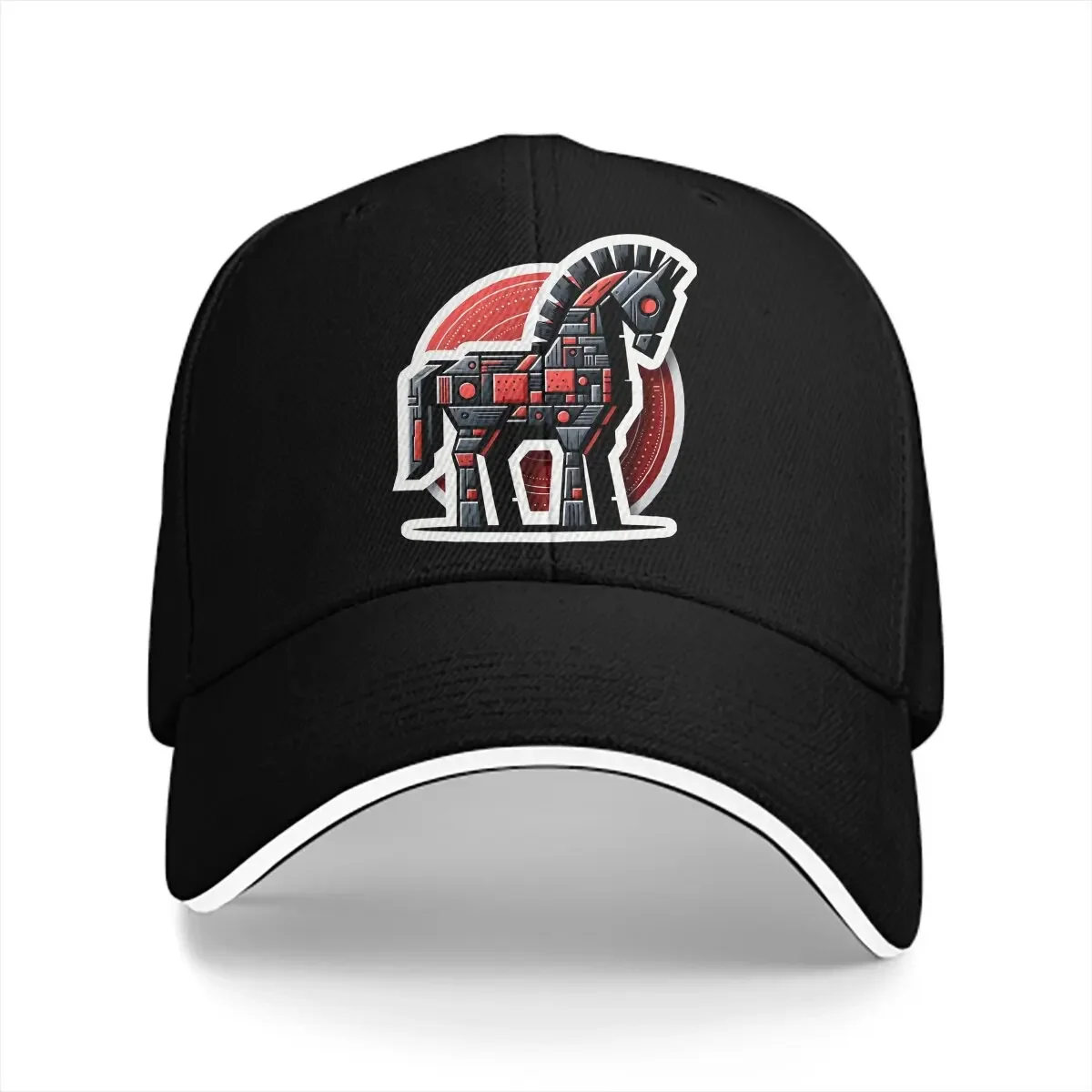 

Summer Cap Sun Visor Hacker Hip Hop Caps Trojan Horse Peaked Hats