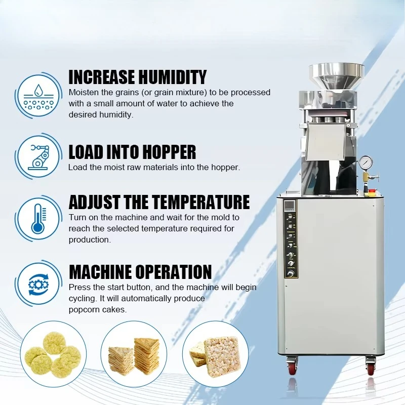 Grain Rice Cake Machine Puffing New Non-fried Corn Crisp Production Line Cheese Corn Flakes Equipment Seasoning Manufacturer