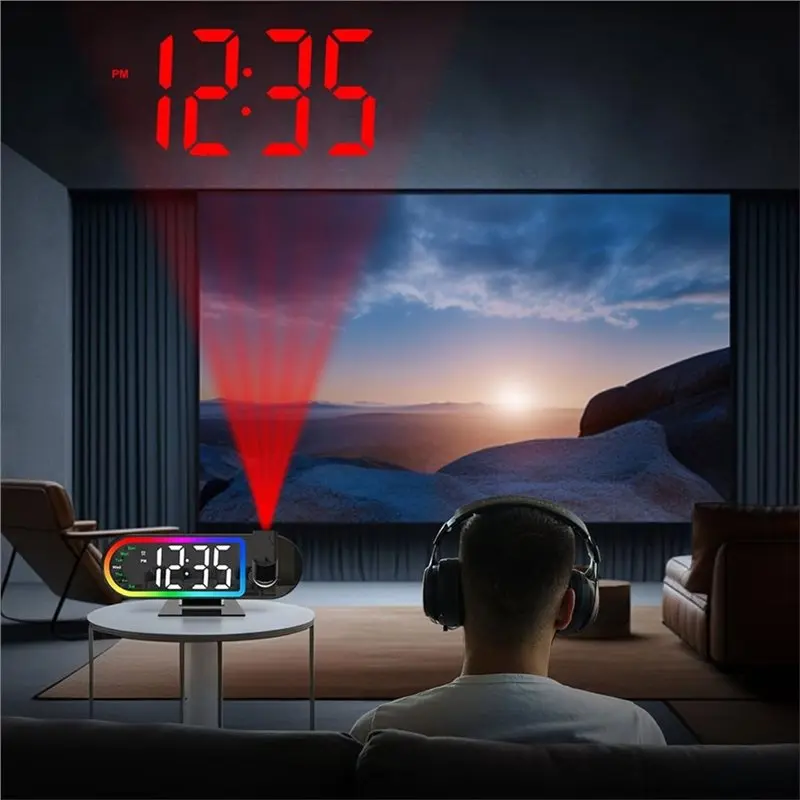 WORTHOWN-Snooze& Night Mode Alarm Clock 8.5