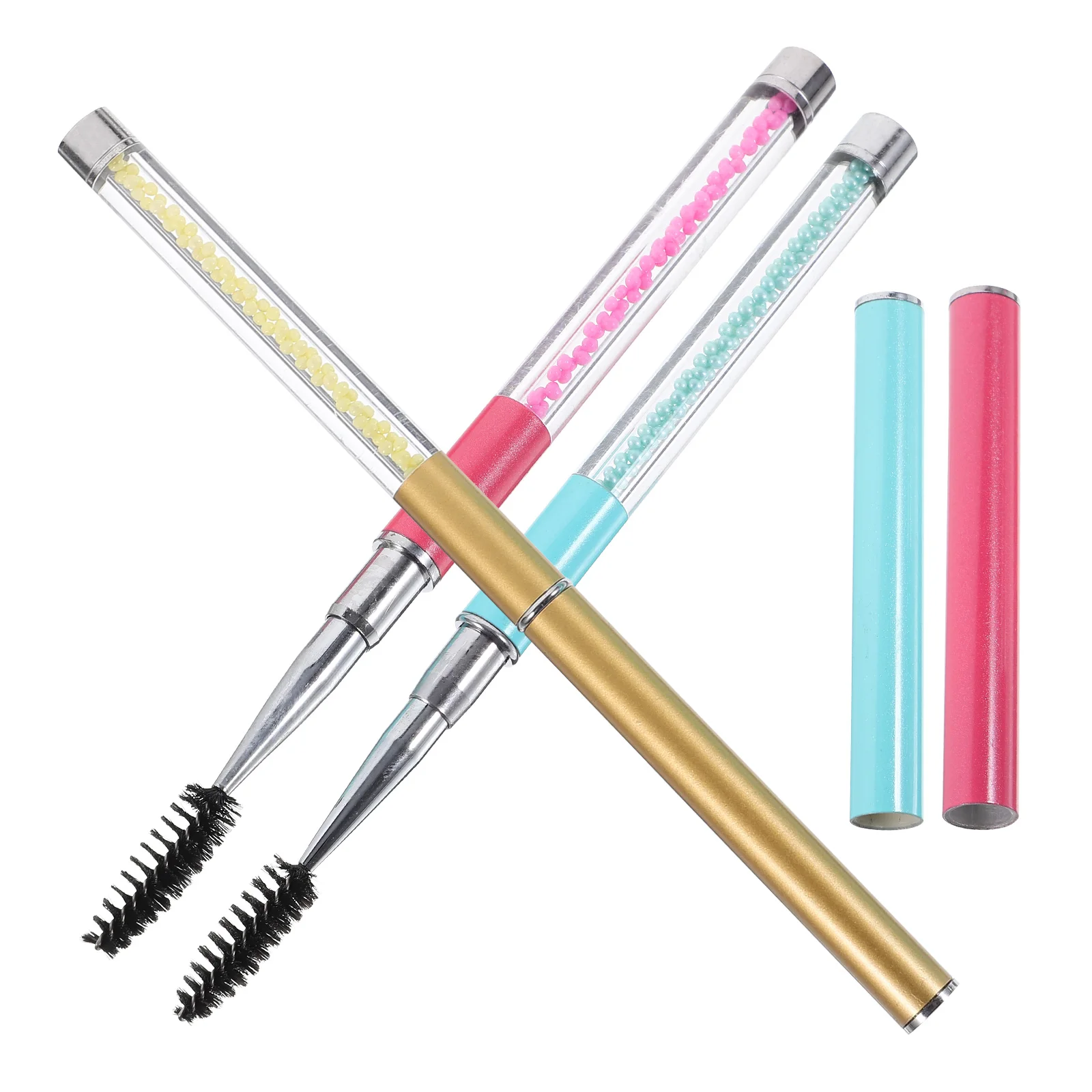 

3pcs Eyelash Brush Comb Makeup Tools Mini Lightweight Smooth Handle For Salon Home Eyebrow Lash Comb Beauty Accessory