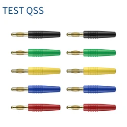 QSS 10pcs 2.5mm Banana Plug Gold Plated Banana Pin Electrical Connector Accessories  Q.10006