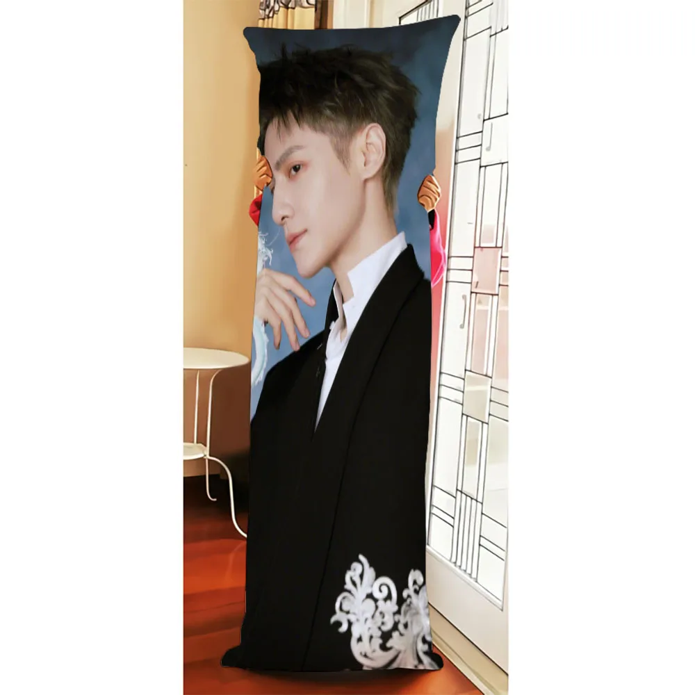 1pc Luo Yunxi Check Plaid Body Pillow Cover Red and Black Checkered Decorative Bedroom Accessory Home Decor