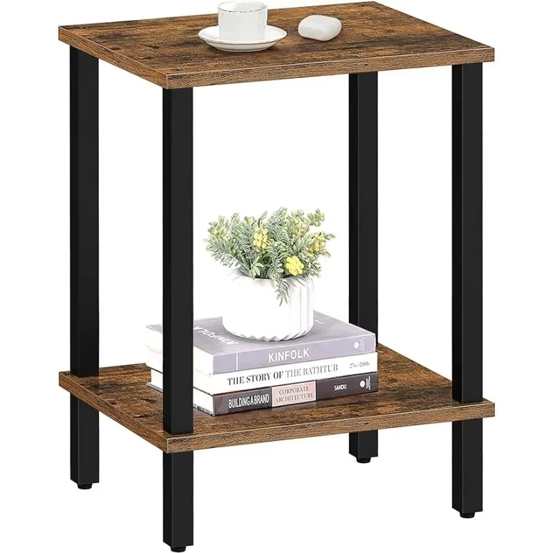 

End Table, Set of 1, Side Table, Nightstand, 1-Tier Storage Shelf, Sofa Table for Small Space, Living Room