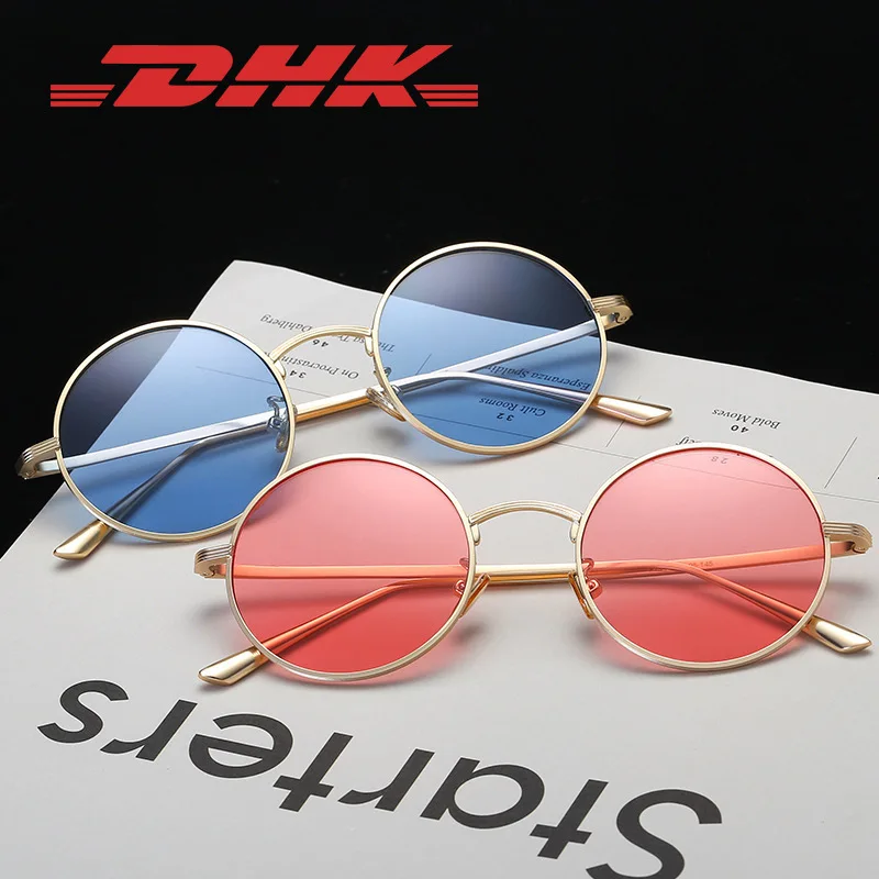 

Metal round-framed Sunglasses Retro Unique Small Round Lenses Ocean Plate Polarized Sun Glasses Outdoor Sports T251