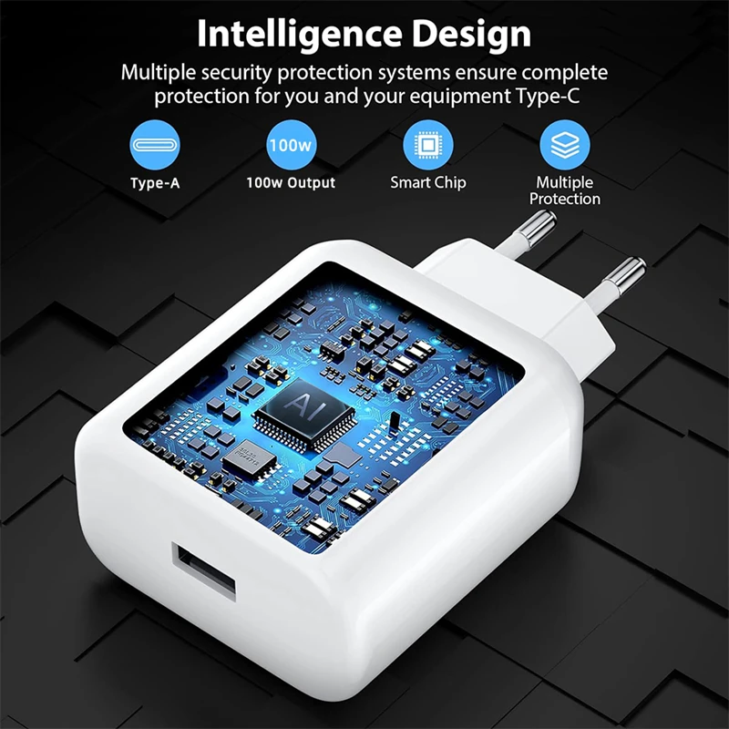 100w Supervooc Fast Charger Travel Adapter Eu Plug Phone Adapter Usb To Type C Cable For Oneplus 13r 12 12r 11 10 13 Pro 2025