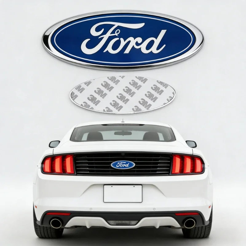 

for Ford Focus Fiesta Kuga Smax Fusion Mondeo Mk4 Transit MK6 Explorer Range Car Front Hood Emblem Auto Rear Trunk Badge Sticker