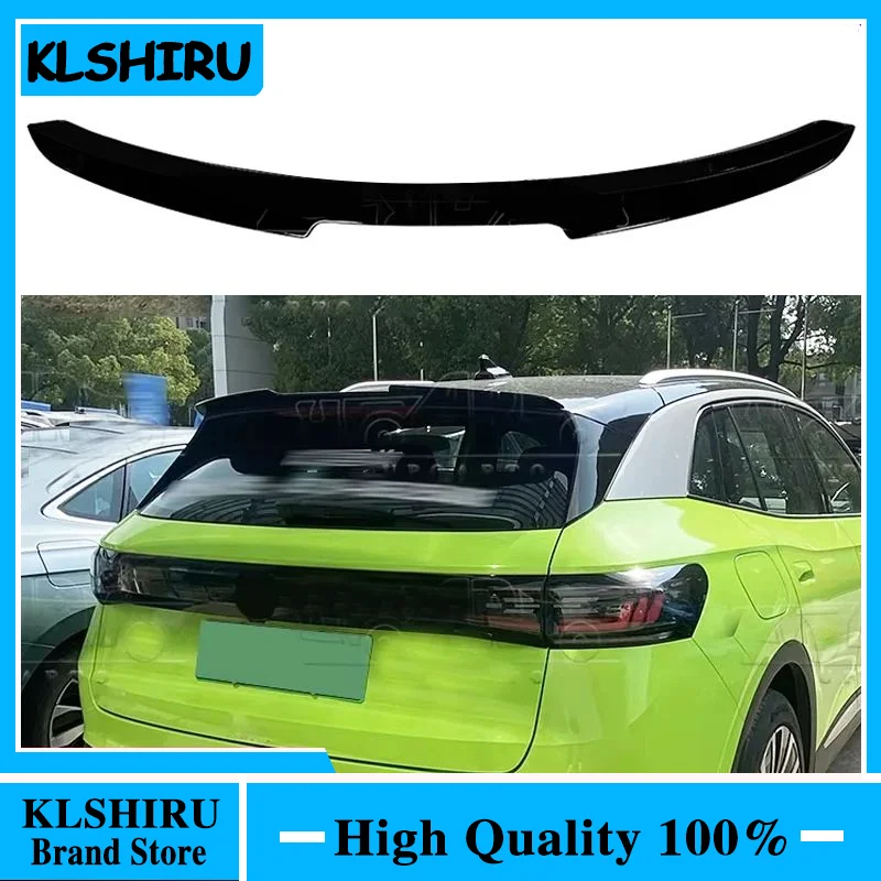 ABS Material Rear Roof Spoiler Wings for Volkswagen VW Volkswagen ID.4 2020 2021-2023+ Car Styling ABS Carbon Look Rear Spoiler