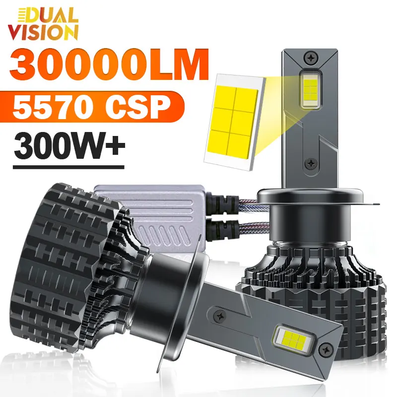 

2PCS H7 H11 Led Canbus H1 H4 H8 HB3 9005 HB4 9006 9012 High Power 30000LM Car Headlight Bulbs 4300K 6000K Turbo Fog Lights