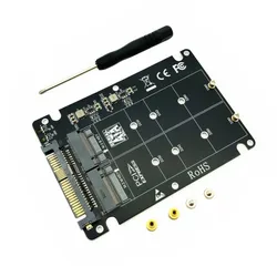 Adaptador M.2 SSD a U.2 2 en 1 M.2 NVMe SATA-Bus NGFF SSD a PCI-e U.2 SFF-8639 PCIe M2 Adaptador convertidor para ordenador de escritorio PC