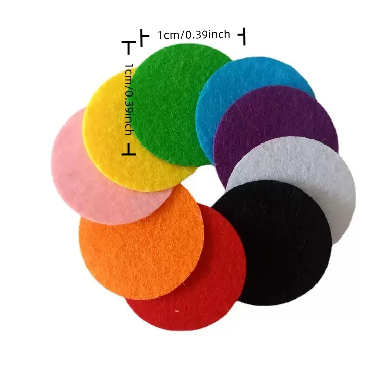 200Pcs Mixed Color Non Woven Round Felt Pads 15mm DIY Craft Circles for Sewing Scrapbooking Hair Accessories & Diffuser