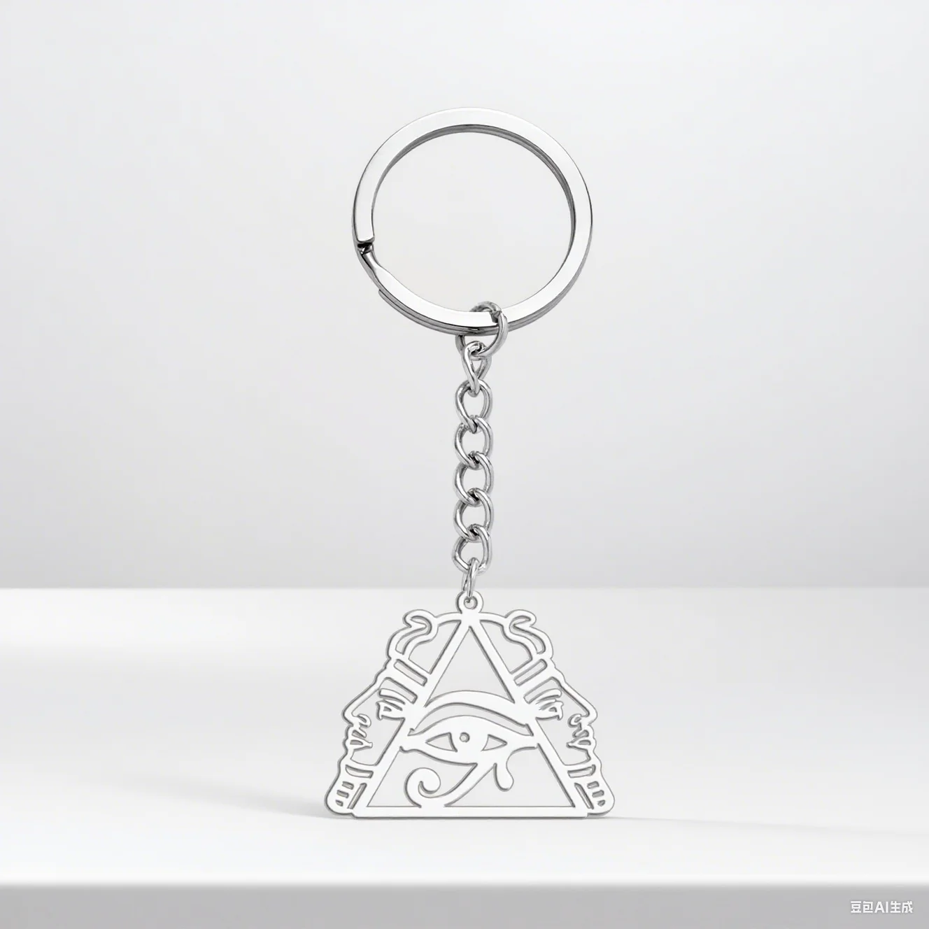 1pc Eye of Horus Keychain Stainless Steel Car Key Ring Egyptian Symbol Protection Amulet Spiritual Gift for Yoga Meditation