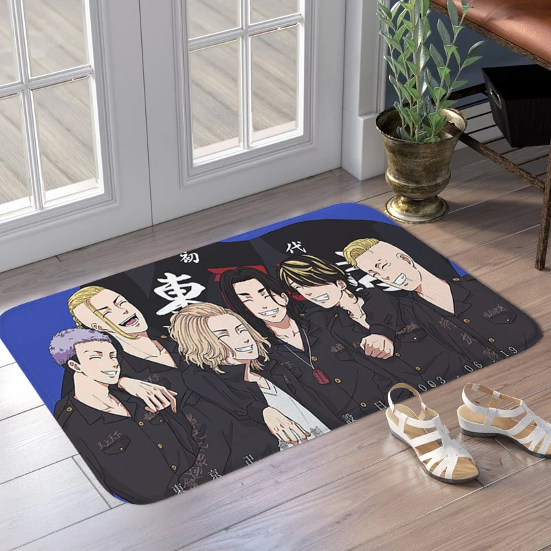 

Main Door Entry Mat D-Tokyo D-Revengers Balcony Living Room Floor Carpet Kitchen Porch Foot Mat Non-slip Hallway Bedroom Rug