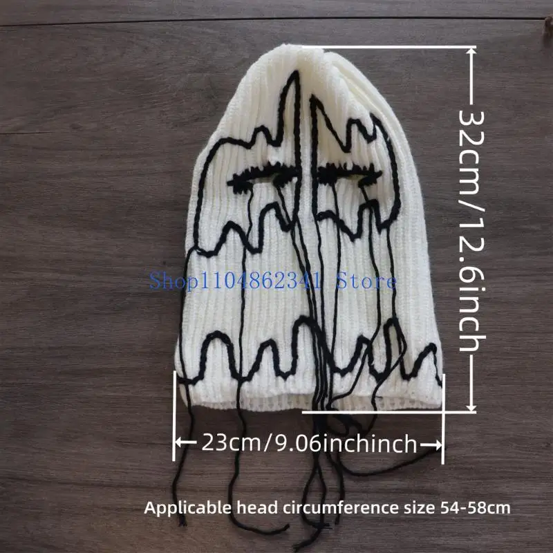 Mũ đội đầu mặt nạ dệt kim Balaclava 5asd cho sự kiện Halloween Mũ che mặt chống gió
