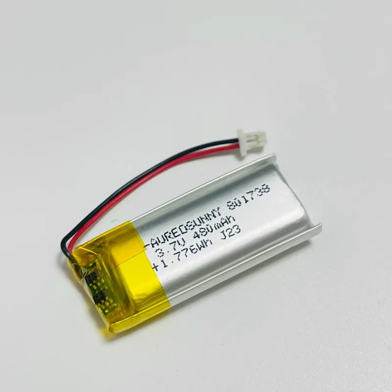 In Stock New 801738 3.7V 480mAh Li-Polymer Rechargeable Battery for Recording Pen Mp3 GPS Bluetooth Massager Headphone Speaker